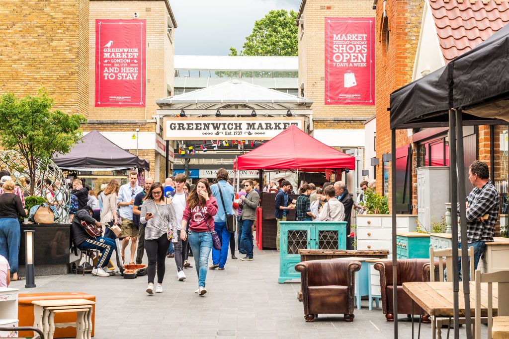 De Greenwich Market in Londen