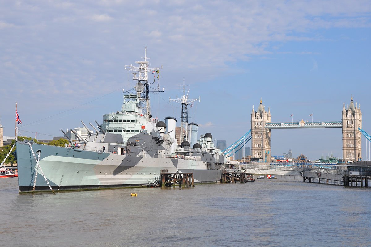 De HMS Belfast in Londen