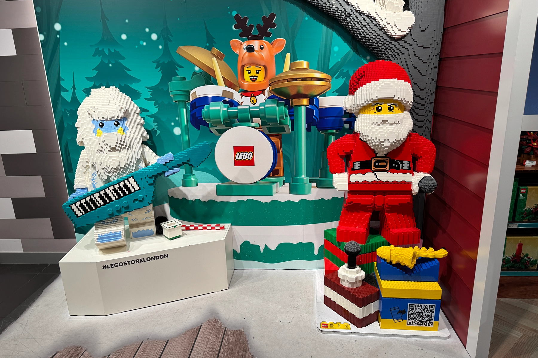 De LEGO winkel in Londen tijdens kerst