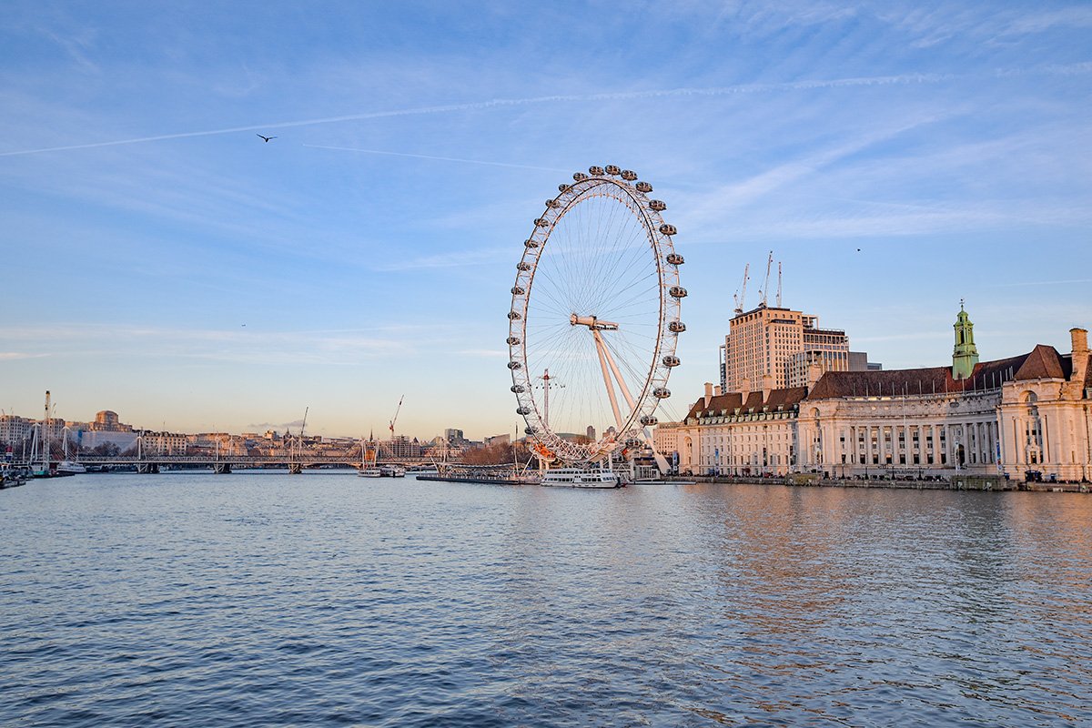 De London Eye in Londen