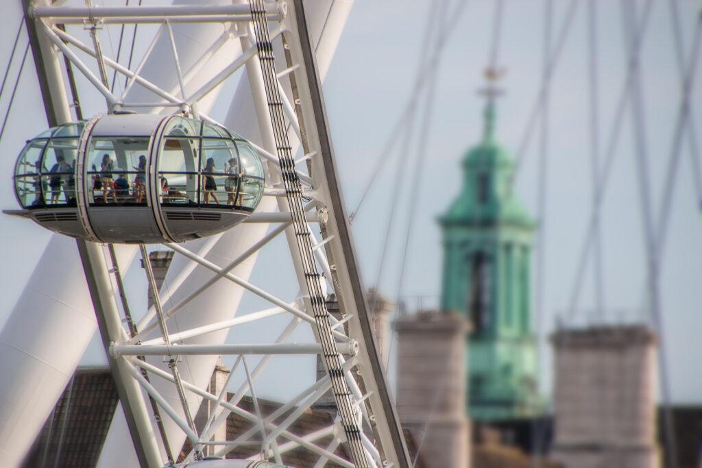 De London Eye in Londen