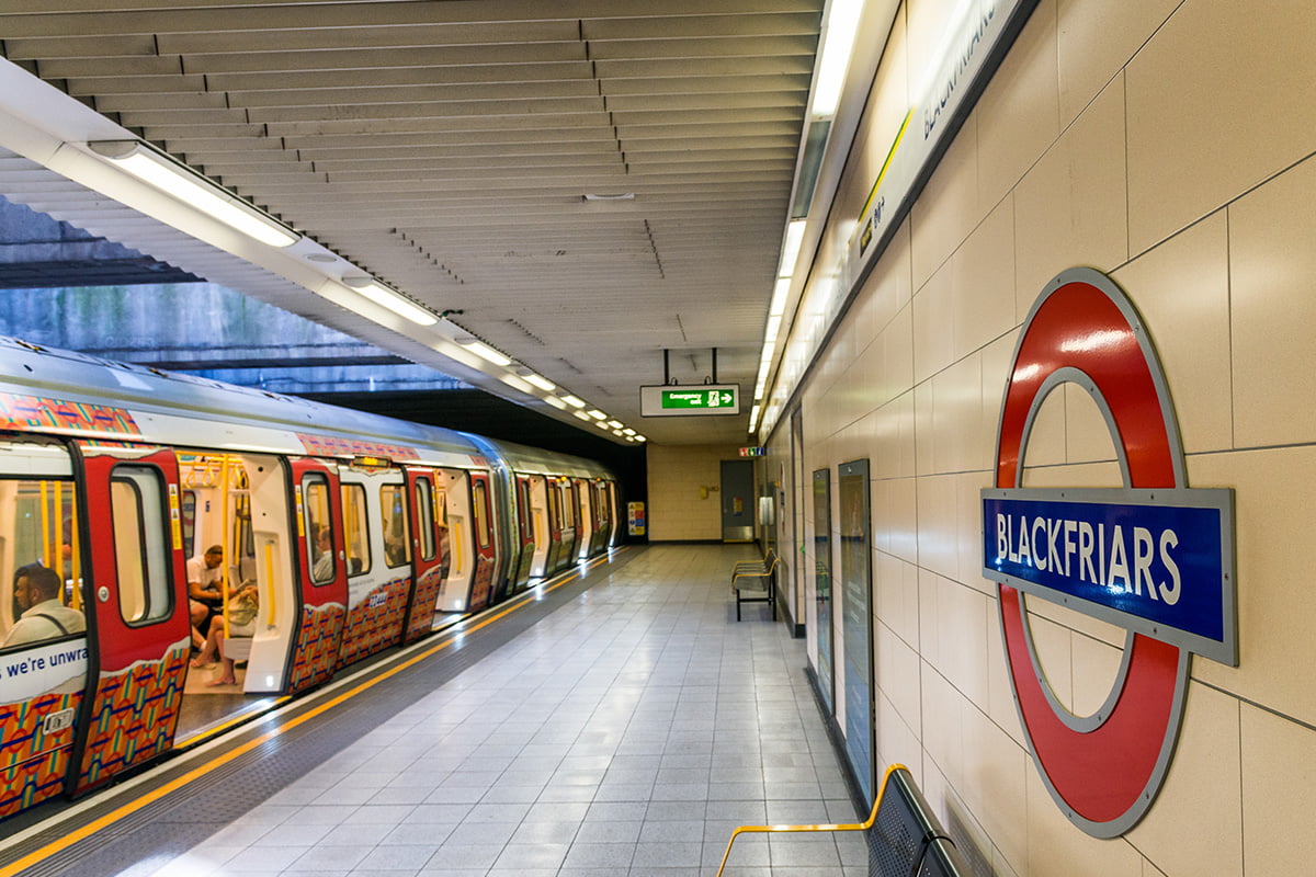De metro in Londen