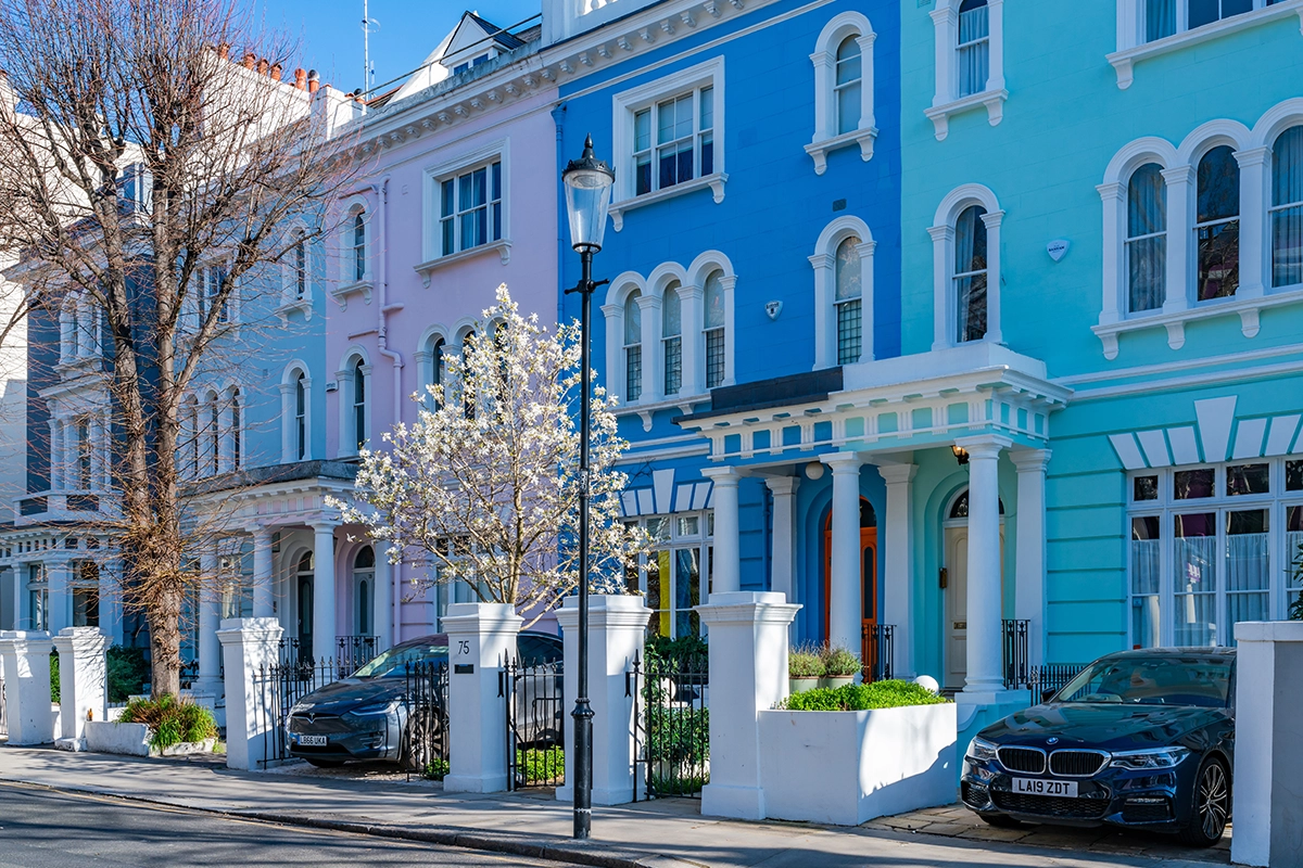 De wijk Notting Hill in Londen