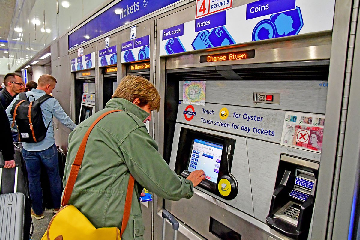 Oyster Card ticketmachine in Londen