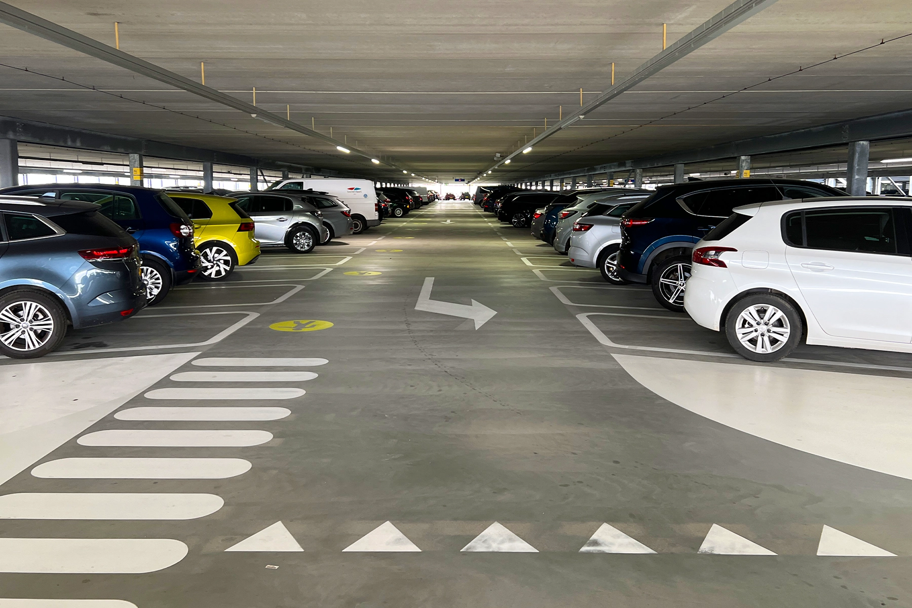 Parkeren op het vliegveld