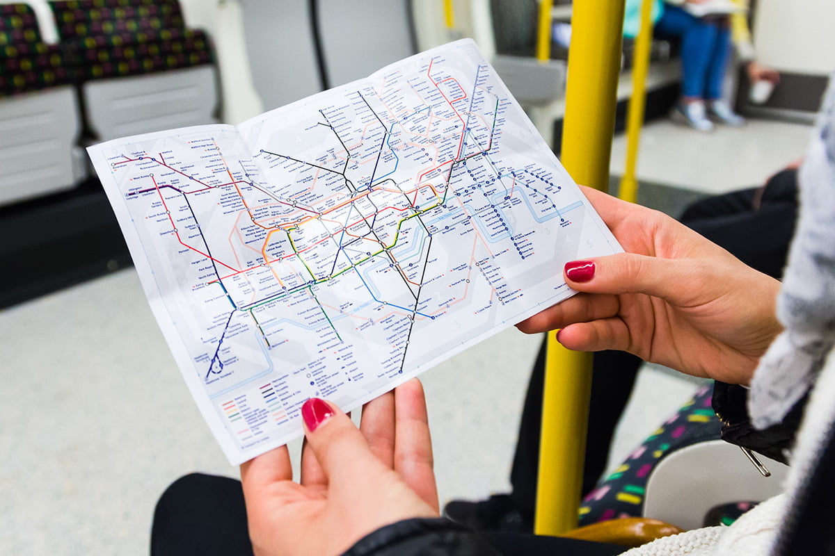 Plattegrond van de Londen metro - Londen metro map
