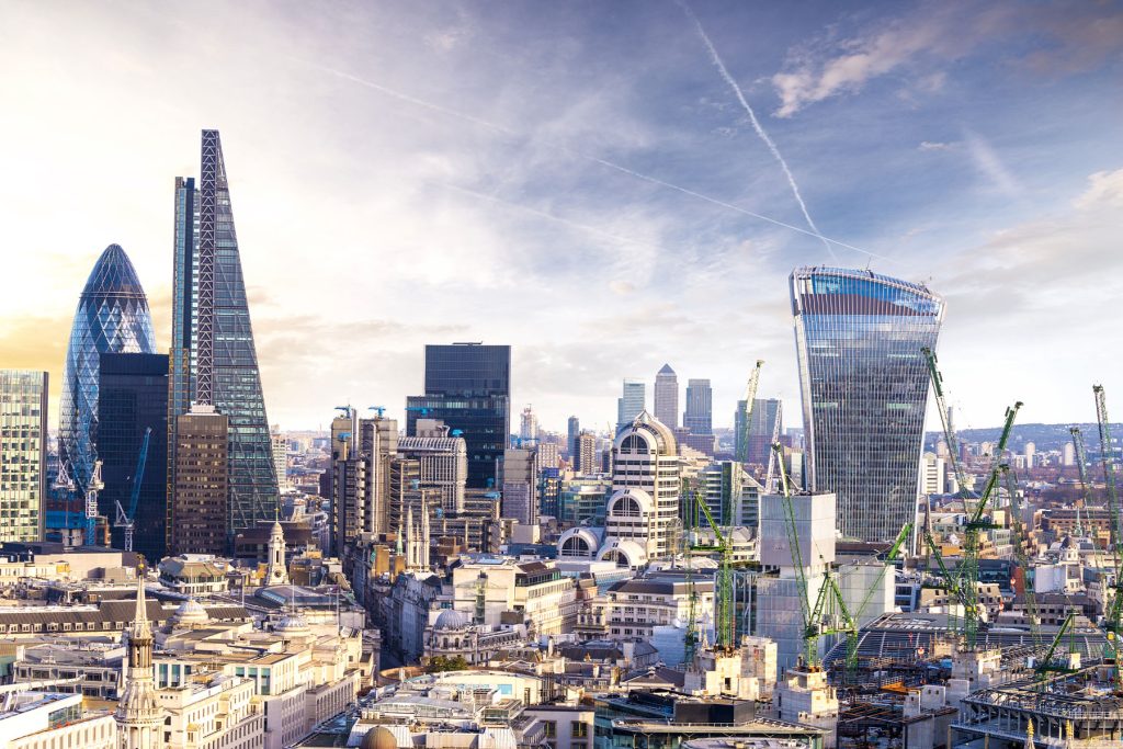 Skyline van de City of London