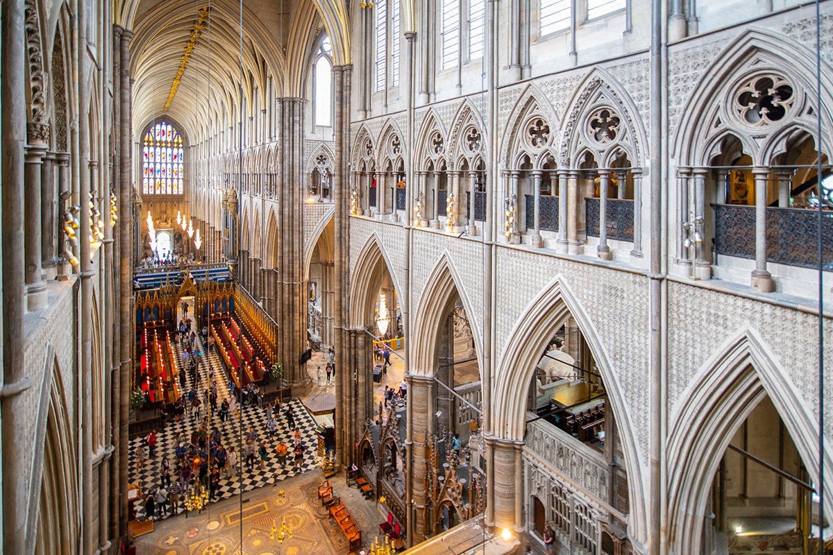 Interieur van de Westminister Abbey in Londen